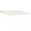 Copertina retractabila, crem, 4x3 m, textil si aluminiu