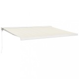 Cumpara ieftin Copertina retractabila, crem, 4x3 m, textil si aluminiu