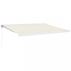 Copertina retractabila, crem, 4x3 m, textil si aluminiu