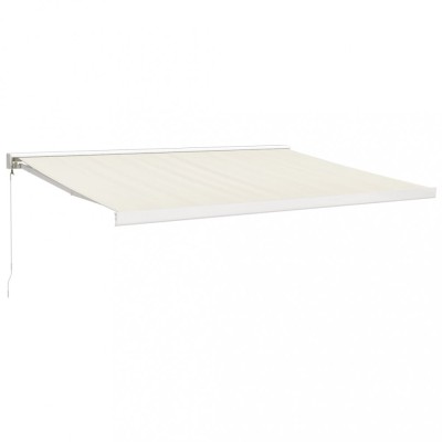 Copertina retractabila, crem, 4x3 m, textil si aluminiu foto