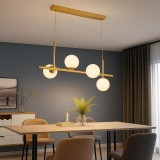 Lustra cu bec moderna LOFT Pavilion, 4x G9, Auriu, Metal, Inaltime Reglabila ModernLight Concept, Oem