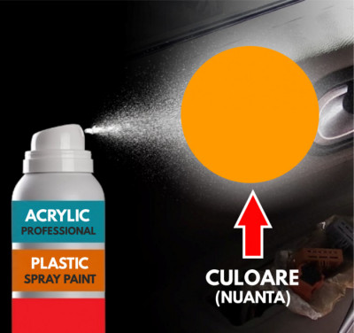 Spray Profesional RAL1028 pentru vopsire elemente din plastic sau metal foto