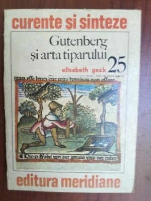 Gutenberg si arta tiparului- Elisabeth Geck foto