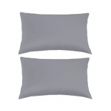 Set 2 Perne decorative dreptunghiulare Mania Relax, din bumbac, 50x70 cm, culoare gri, Palmonix