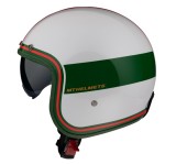 Cumpara ieftin Casca open face pentru scuter - motocicleta MT Le Mans 2 SV Tant D5 alb/rosu/verde lucios (ochelari soare integrati) XS (53/54cm)
