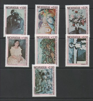 Nicaragua 1982 - Picturi, arta, serie neuzata foto