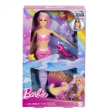 BARBIE COLOR CHANGE PAPUSA SIRENA CU PAR ROZ, Mattel