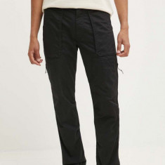 Hollister Co. pantaloni barbati, culoarea negru, drept