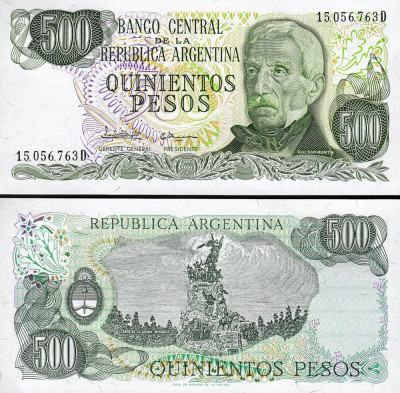 !!! ARGENTINA - 500 PESOS (1977-1982) - P 303 c - UNC foto