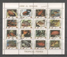 Umm al Qiwain 1973 Fishes, perf. mini sheetlet, used M.226