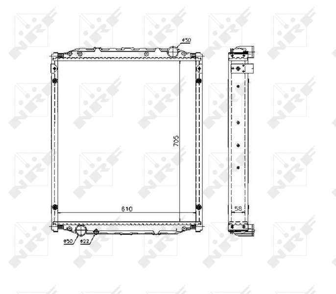 NRF 51604 Radiator, racire motor