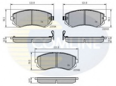 Set placute frana,frana disc NISSAN PATROL V platou / sasiu (1998 - 2016) COMLINE CBP3484 foto