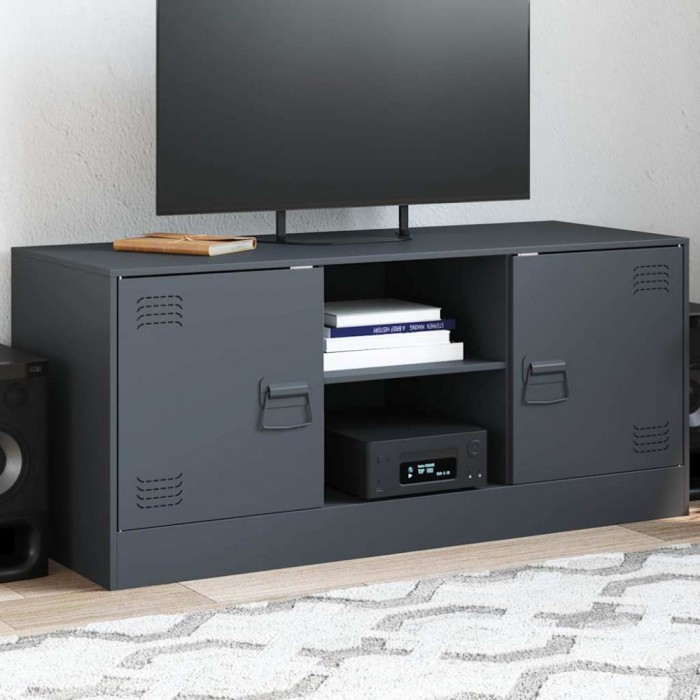vidaXL Comodă TV, antracit, 99x39x44 cm, oțel 841687