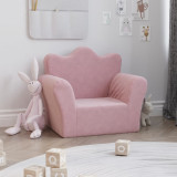 Canapea pentru copii, roz, plus moale GartenMobel Dekor, vidaXL