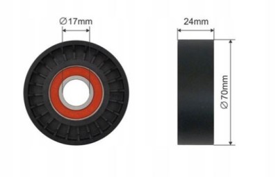 MTR 12166008 rola intinzator,curea transmisie foto
