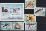 Liberia 1980 - Jocurile Olimpice Lake Placid, sport, serie si colita neuzata