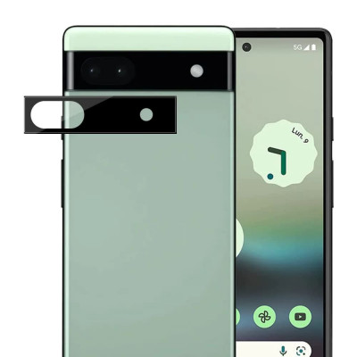 Folie Camera pentru Google Pixel 6a, Techsuit Full Camera Glass, Black foto