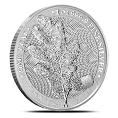Moneda argint 999 lingou+cutie gratis, Frunza de stejar Germania 1 oz = 31 grame foto