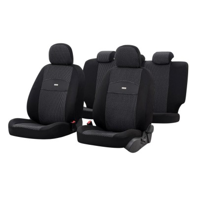 Huse scaune auto, Otom Smart, universale, textil, negru, set 11 bucati foto