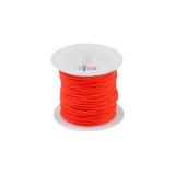 Snur rasucit cerat din poliester pentru bijuterii Crisalida, diametru 0,8 mm, lungime 9 m, Portocaliu neon