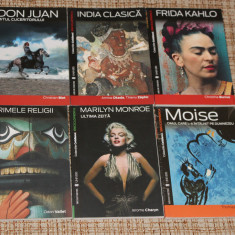 lot 6 carti colectia Cotidianul enciclopedica Don Juan Monroe Moise Frida India