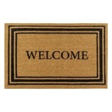 Covoras de intrare din fibra de nuca de cocos, mesaj Welcome, 90x60 cm, CMCLASS