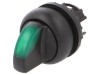 Comutator rotativ verde 22mm 2 poziții