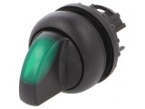 Comutator rotativ verde 22mm 2 poziții
