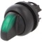 Comutator rotativ verde 22mm 2 poziții