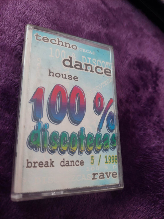 caseta audio Colectie,Originala,TEHNO DANCE HOUSE 100%DISCOTECAS BREAK DANCE 93