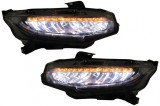 Faruri Full LED compatibil cu HONDA Civic Mk10 (FC/FK) (2016-Up) Sedan &amp; Hatchback Semnalizare Dinamica HLHOCIFK