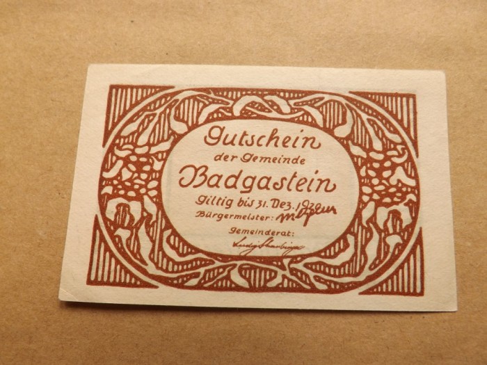 Austria 10 Heller 1920 - Badgastein