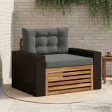vidaXL Canapea Medie pentru Exterior Lemn Solid de Acacia natural 3438951