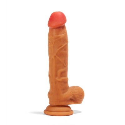 Dual Layered Dildo Brown 21.3cm foto