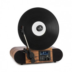 Auna Verticalo SE DAB, gramofon retro, DAB+, tuner FM, USB, BT, AUX, lemn foto