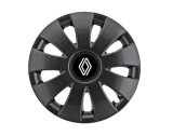 Set 4 Capace Roti Autohelix MSA&reg; potrivite jantelor de 15 inch, pentru Renault Nou model Aura Black