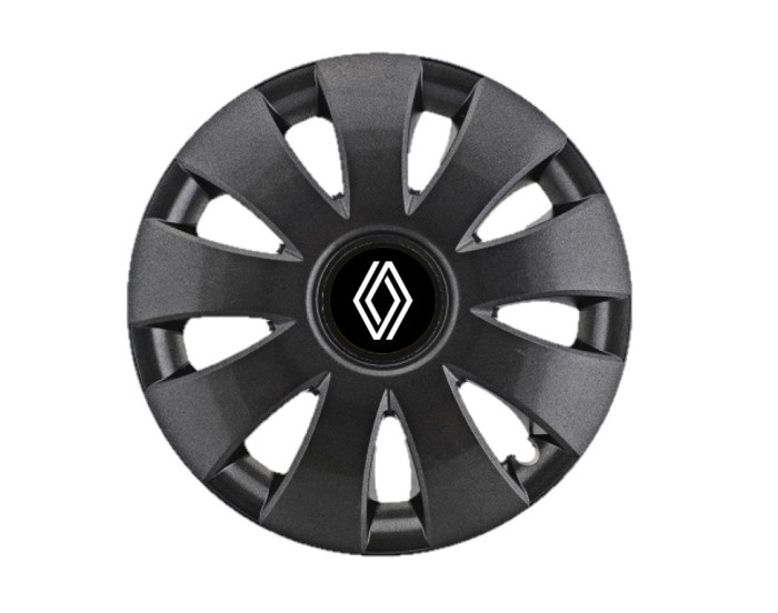 Set 4 Capace Roti Autohelix MSA&reg; potrivite jantelor de 15 inch, pentru Renault Nou model Aura Black