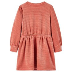 Rochie pentru copii cu m&acirc;neci lungi, roz mediu, 92
