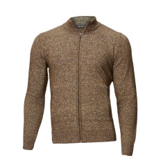 Pulover bărbați maro cu buzunare PL019