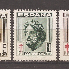 Spania 1948 - Lupta împotriva tuberculozei, serie copleta de 3 valori , MNH