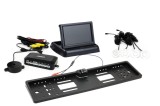 Set senzori de parcare AMiO cu camera HD, ecran 4,3 inch si 4 senzori albi