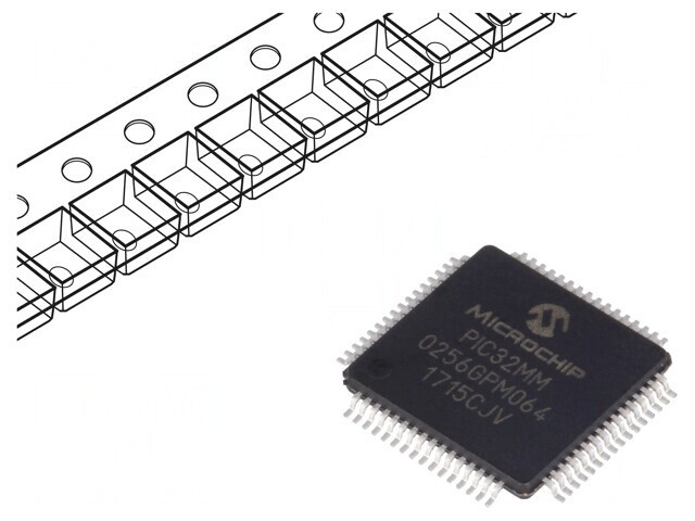 Microcontroler PIC32 256kB 2-3.6V SMD TQFP64