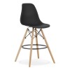 Scaun de bucatarie/bar, Artool, Lamal, PP, lemn, negru si natur, 54x55x107.5 cm, Leobert