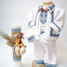 Set Botez Traditional Raul 11 Botez Traditional : costumas, lumanare