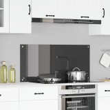 VidaXL Contrablat bucătărie gri &icirc;nchis 110x50x0.6 cm sticlă securizată