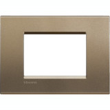 PLACA ORNAMENTALA, 3 MODULE, METAL, LIVING LIGHT, BTICINO