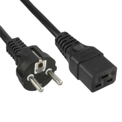 Cablu alim IEC C19-schuko 5m 3x1.5mm negru foto