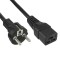 Cablu alim IEC C19-schuko 2m 3x1.5mm negru
