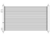 Condensator climatizare Honda Civic Hatchback 01.2005, motor 1.7 Ctdi, 74 kw diesel, cutie manuala, full aluminiu brazat, 650 x357 x16 mm, fara