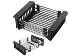 Suport pentru chiuvetă, extensibil 28-46 cm, oțel/plastic, negru